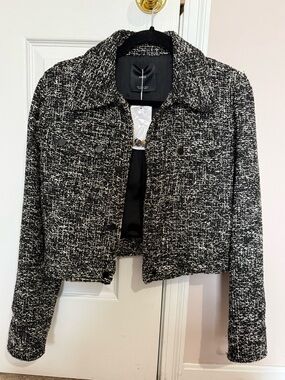 Mango Tweed Cropped Jacket
